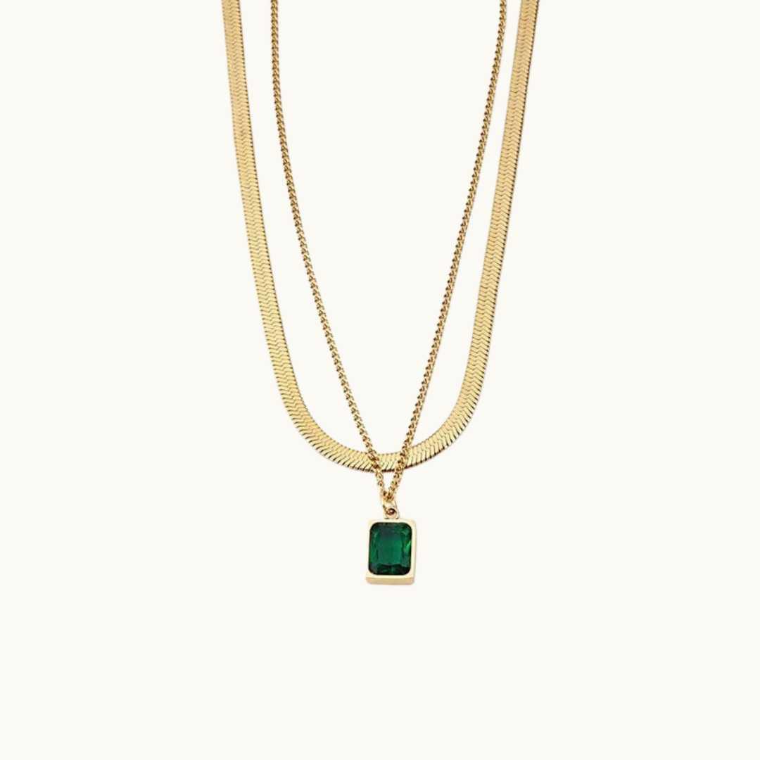 Green hot sale gold chain