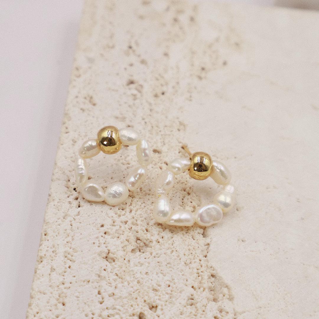 Exquisite Handmade Freshwater Pearl earrings- A Touch of Elegance for Every Occasion.