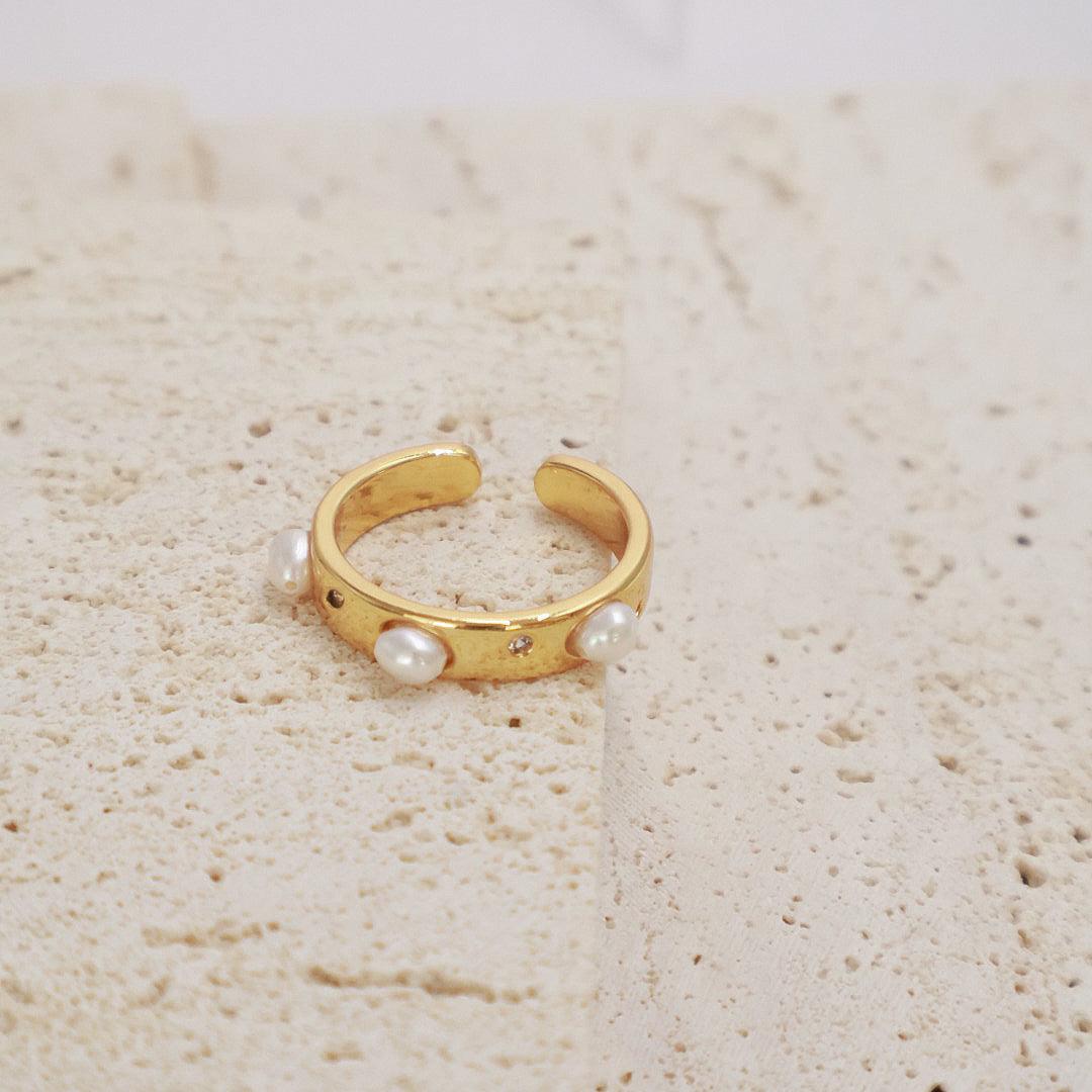 Stylish and Water-Resistant Gold Plated Ring - Perfect timeless necessary for every occasion