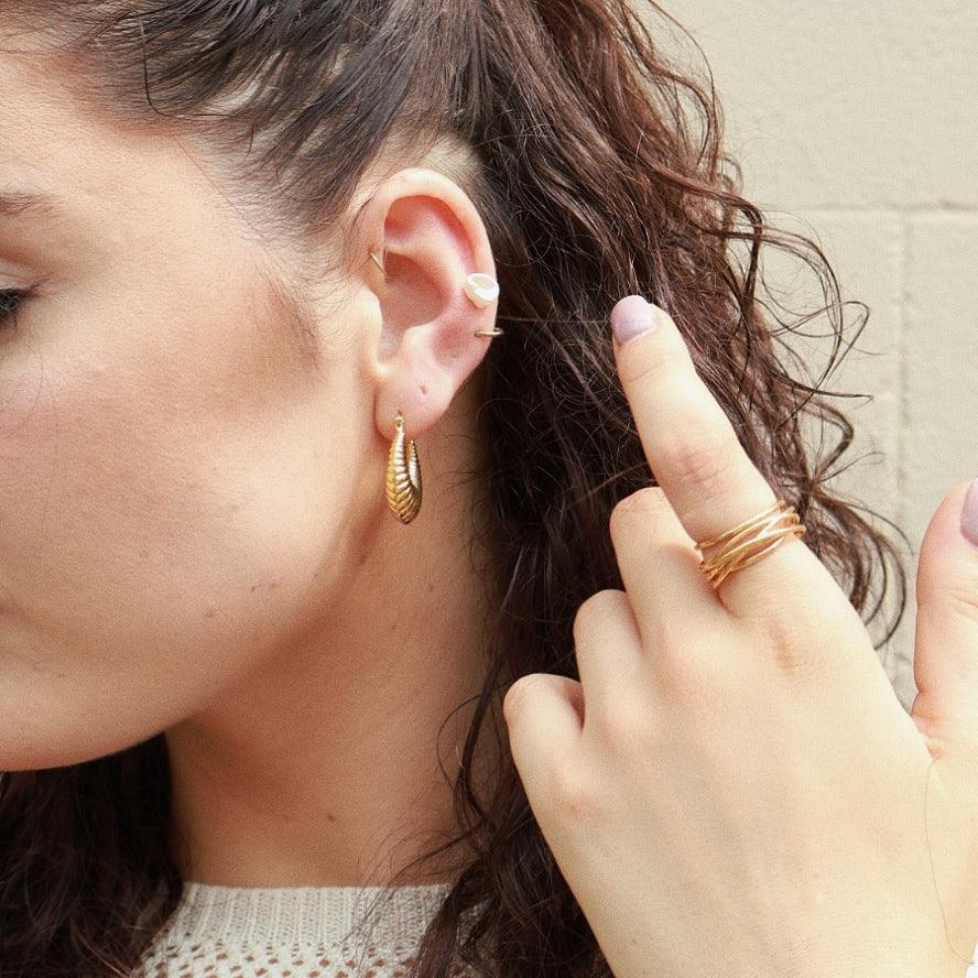 Stylish and Water-Resistant Gold Plated statement earrings- Perfect timeless necessary for every occasion