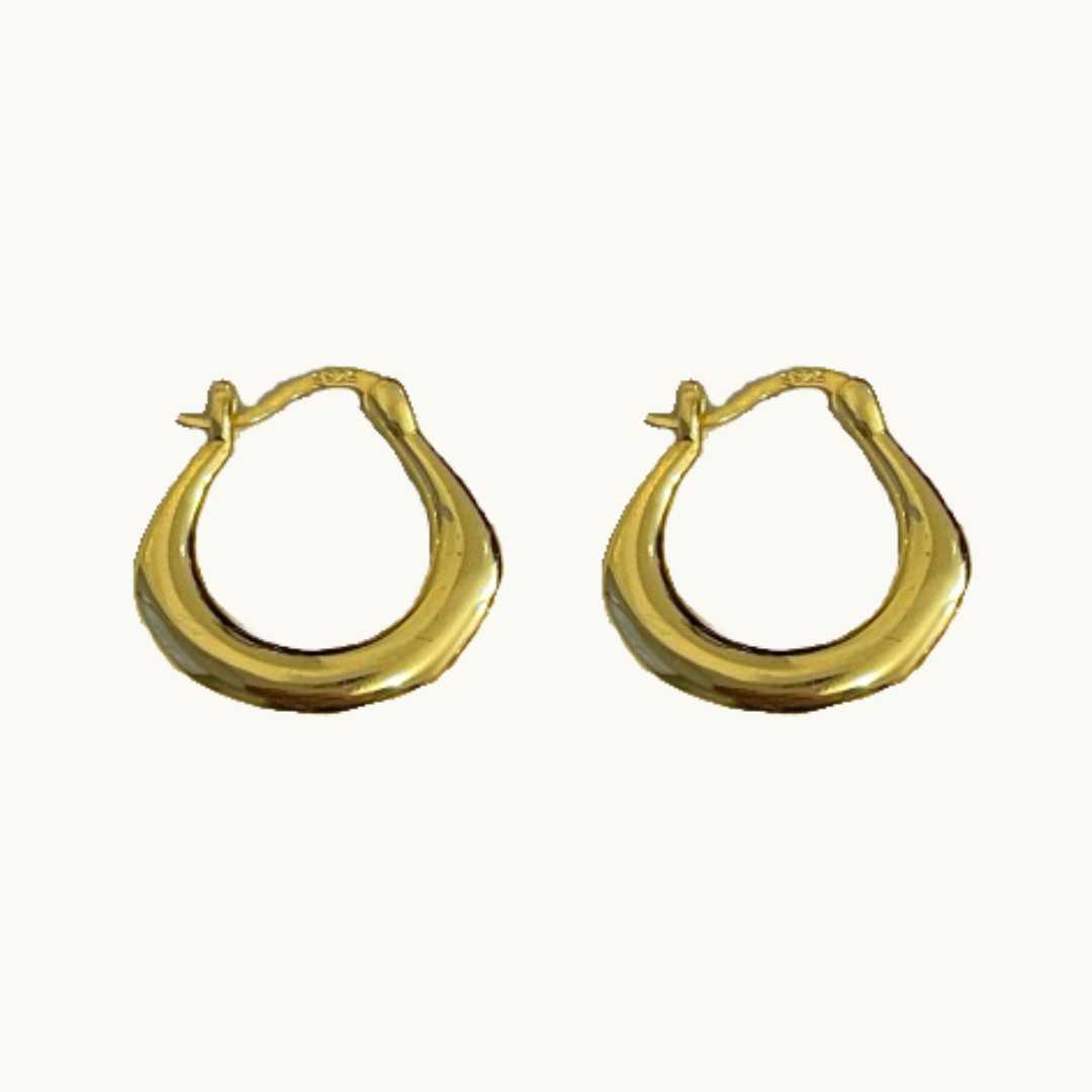 ainsley hoops chailata.com.auGold Plated Statement Hoops Earrings - Elevate Your Look with Timeless Elegance